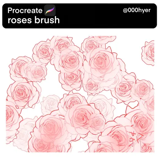 Roses manga brushes — Procreate brush