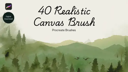 40 Procreate Realistic Canvas Brushes — Procreate brush