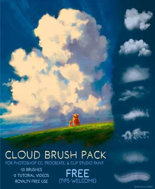 Cloud Brush Pack — Procreate brush