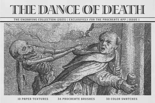 The Dance of Death Procreate brushes — Procreate brush
