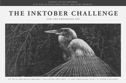 The Inktober Challenge Procreate brushes — Procreate brush