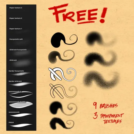 FERALBITES (FREE) FLUFFY SKETCHERS — Procreate brush