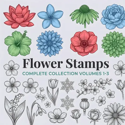 Flower Stamps FREE — Procreate brush