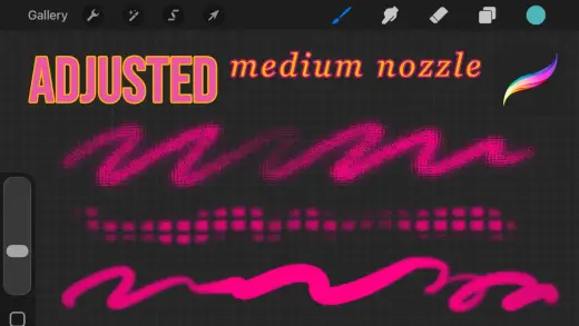 Adjusted Medium Nozzle — Procreate brush