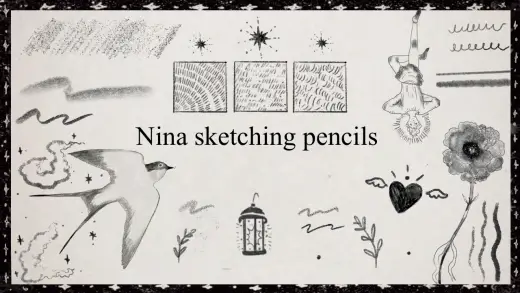 Nina sketching pencils — Procreate brush