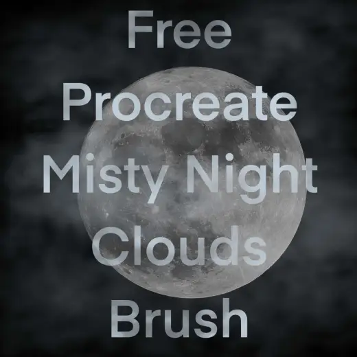 Misty Night Clouds Brush — Procreate brush