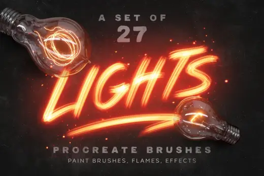 [Paid] Lights Procreate Brushes — Procreate brush