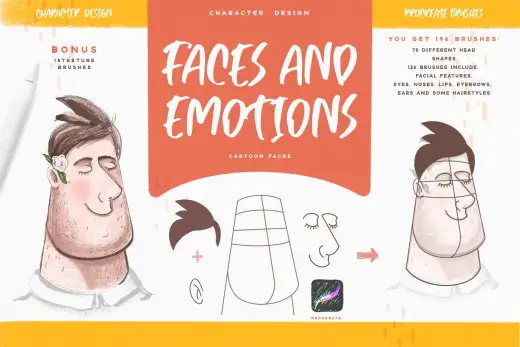 [Paid] Faces & Emotions Procreate Brush — Procreate brush