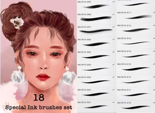 18 Special ink paint brushes — Procreate brush