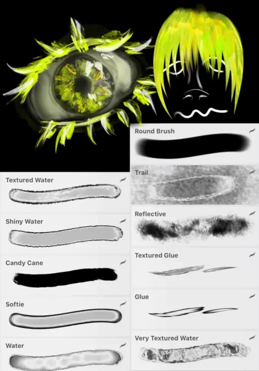 Fun wet glossyglow brush set — Procreate brush