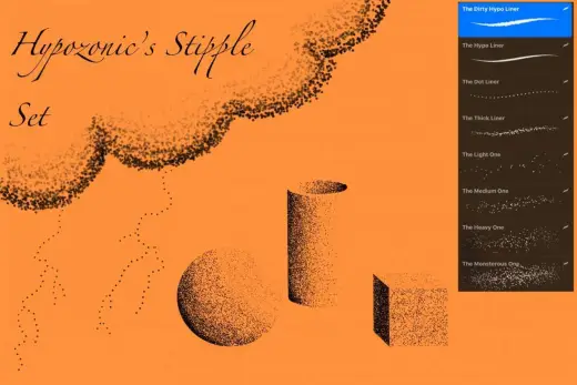Hypozonic’s Stipple Set — Procreate brush