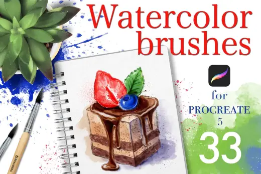[Paid] Watercolor brushes for Procreate — Procreate brush