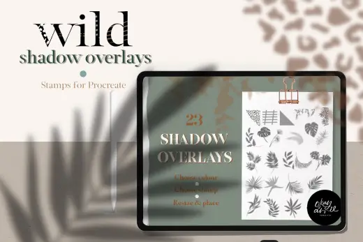 [Paid] Wild Shadow Overlays for Procreate — Procreate brush