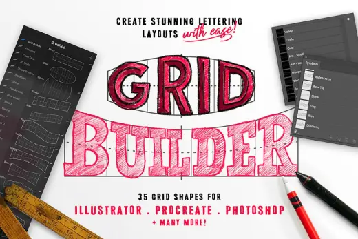 [Paid] Grid Builder – Layout Composer — Procreate brush