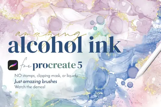 [Paid] Amazing Alcohol Ink for Procreate — Procreate brush
