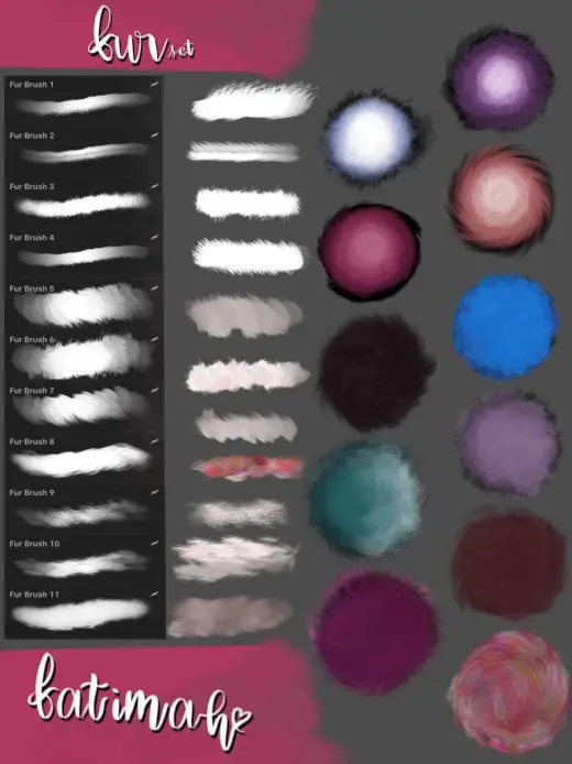 Free Fur brush set — Procreate brush