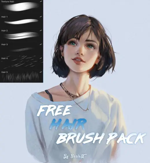 Free Hair brushes — Procreate brush