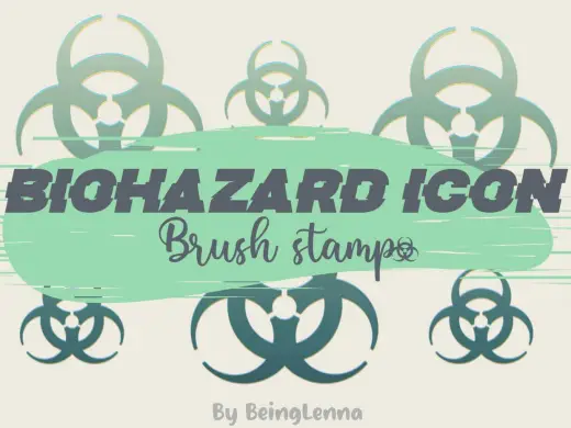 FREE Biohazard icon brush stamp — Procreate brush