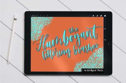 The Flamboyant Lettering Brushes — Procreate brush