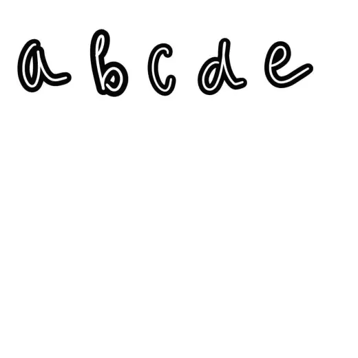 Outline brush letter stamps — Procreate brush