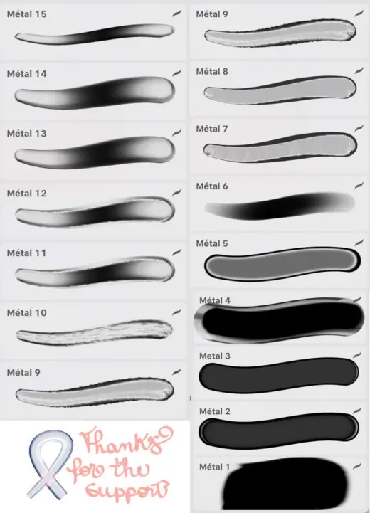 15 Metal Melted Plastic brushes — Procreate brush