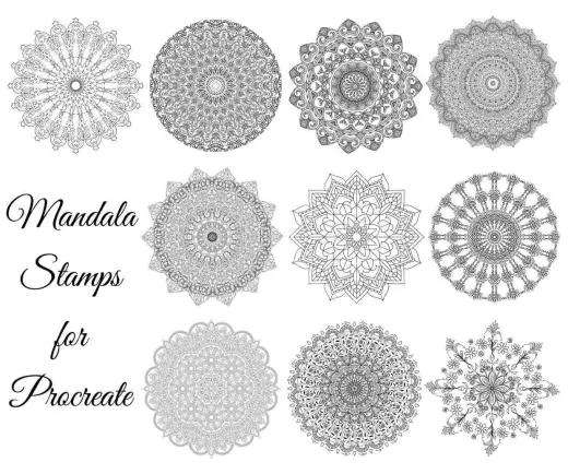 Free Mandala Stamps — Procreate brush