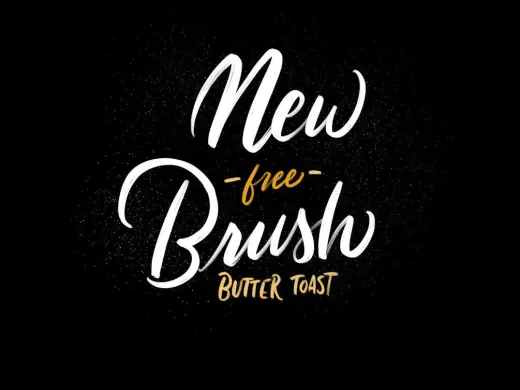 Butter Toast Calligraphy Brush — Procreate brush