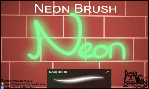 Neon light pen brush — Procreate brush