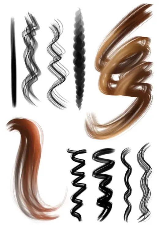 Free Hair Brushes! — Procreate brush