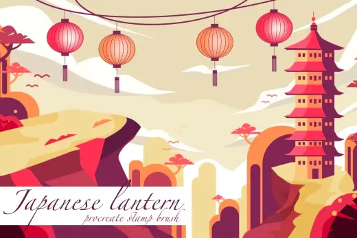 Japanese lantern procreate brush free — Procreate brush