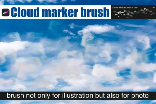 Cloud marker FREE brush — Procreate brush