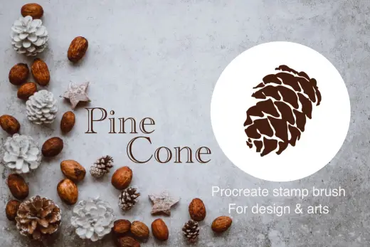 Pine Cone FREE procreate brush — Procreate brush