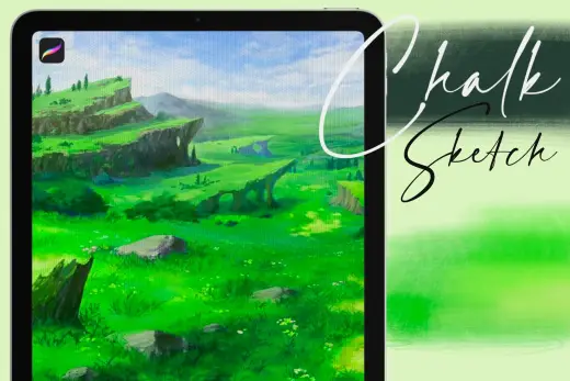 Chalk Sketch FREE procreate brush — Procreate brush
