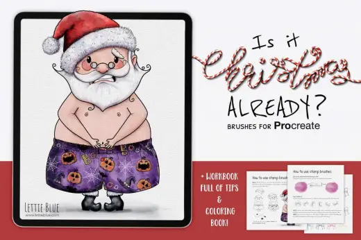 Christmas Brushes Free Sample — Procreate brush