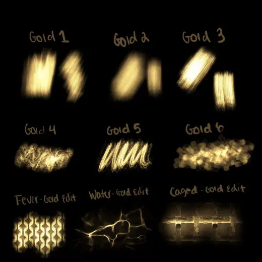 FREE Gold Brushes — Procreate brush