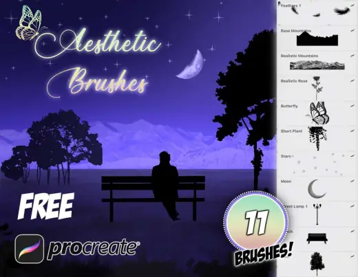 FREE Aesthetic Brush Pack! — Procreate brush