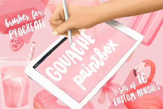 [Paid] Gouache Paintbox — Procreate brush
