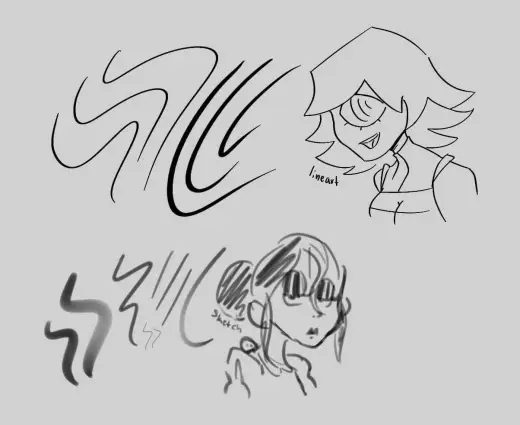Free lineart and sketch brush — Procreate brush