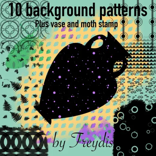 10 patterns plus 2 stamps — Procreate brush