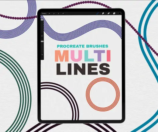 Free Multi-Line Brushes for Procreate — Procreate brush