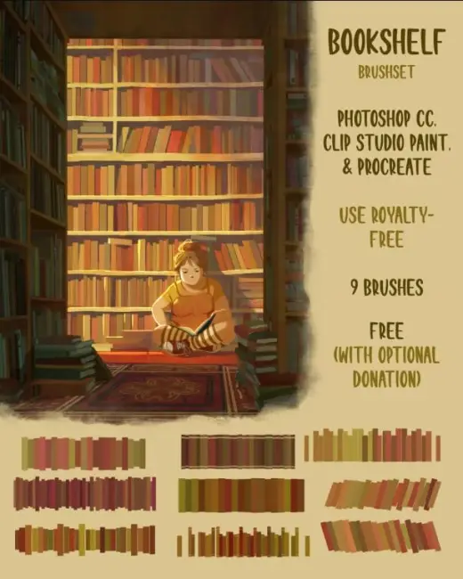 Bookshelf Brushset — Procreate brush