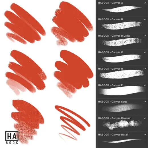 HABOOK Canvas Brushes for Procreate — Procreate brush