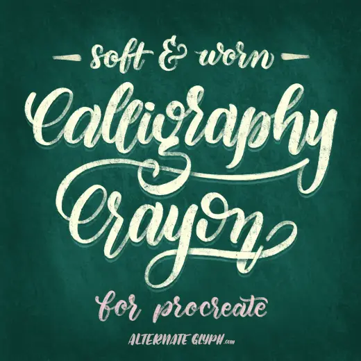 Calligraphy Crayon Brush — Procreate brush