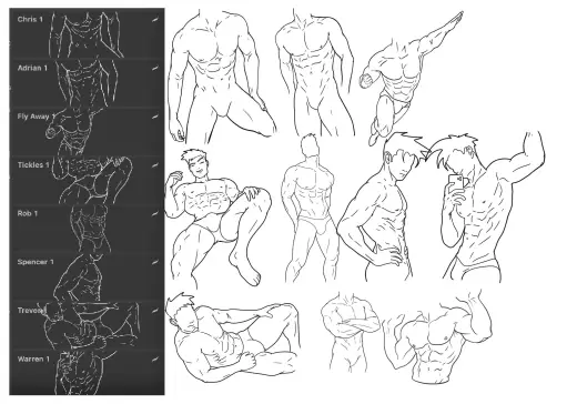 Free Male torso Procreate Brushes — Procreate brush