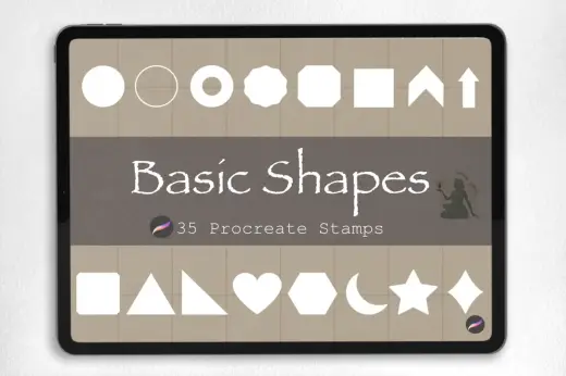 Basic Shapes Procreate Brush Stamp — Procreate brush