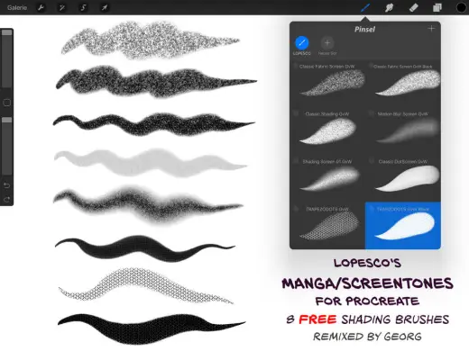 Manga screentones — Procreate brush