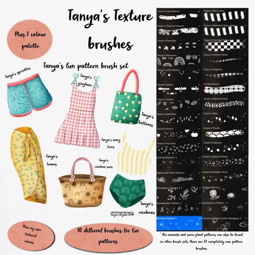 Tanya’s fun pattern brushes — Procreate brush