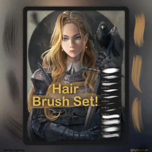 FREE Hair Brush Set for Procreate! — Procreate brush