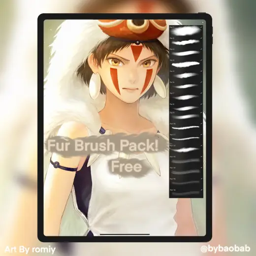 Free Fur Brush Pack for Procreate! — Procreate brush