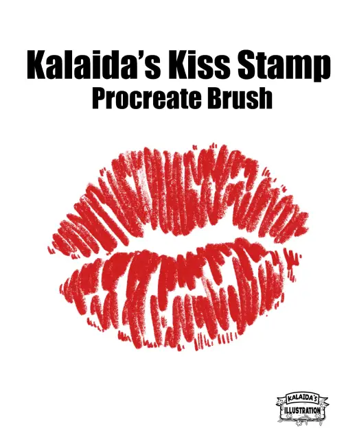 Kalaida’s Kiss Stamp Brush for Procreate — Procreate brush
